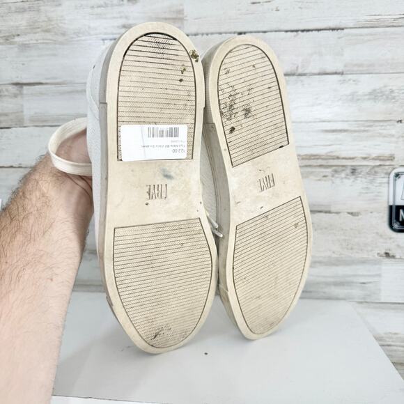 Frye Shoes Womens Leather Sneakers White Casual Low Top Lace Up Gates Size 8 - Picture 3 of 4